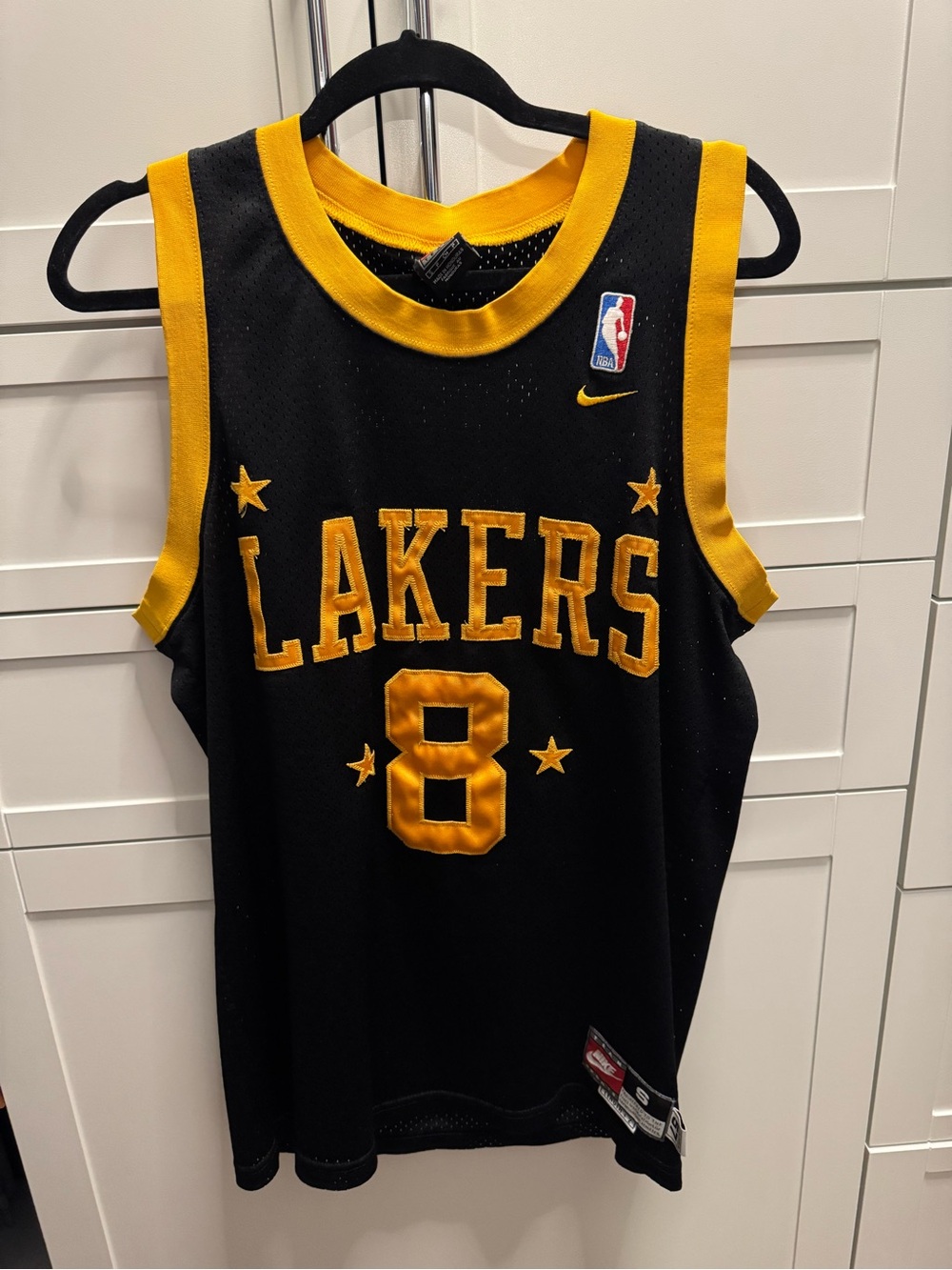 Rare Vintage Kobe Bryant #8 Lakers Nike NBA Jersey Black/Gold Vintage Mens Small